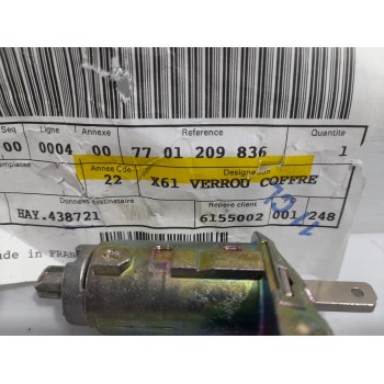 Recambio de bombin puerta delantera derecha para renault master kasten referencia OEM IAM 7701209836  