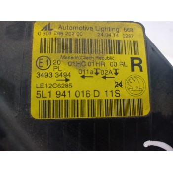 Recambio de faro delantero para skoda yeti active referencia OEM IAM 5L1941016D  