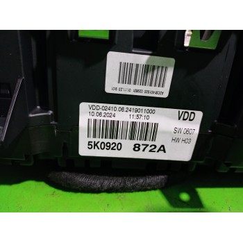 Recambio de cuadro instrumentos para volkswagen golf vi (5k1) advance referencia OEM IAM 5K0920872A  