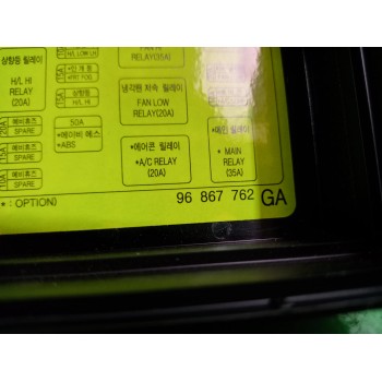 Recambio de caja reles / fusibles para chevrolet aveo ls referencia OEM IAM 96867762GA  