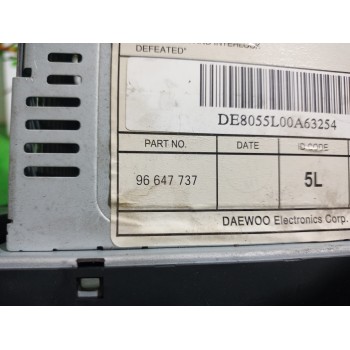 Recambio de sistema audio / radio cd para chevrolet aveo ls referencia OEM IAM 96647737  