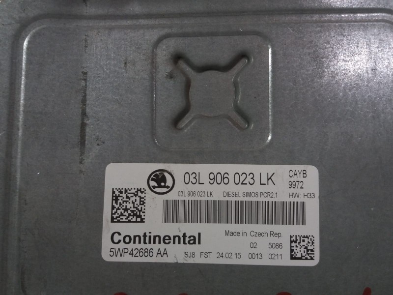 Recambio de centralita motor uce para skoda spaceback (5h) 1.6 tdi referencia OEM IAM 03L906023  