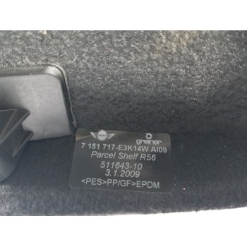 Recambio de bandeja trasera para mini mini (r56) cooper referencia OEM IAM 7151717  