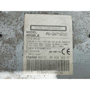 Recambio de sistema audio / radio cd para peugeot partner (s1) 1.9 diesel referencia OEM IAM 96608399XT  