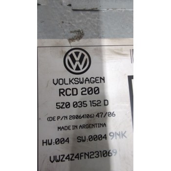 Recambio de sistema audio / radio cd para seat alhambra (7v8, 7v9) 1.9 tdi referencia OEM IAM 5Z0035152D  