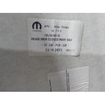 Recambio de techo interior para jeep avenger altitude referencia OEM IAM 735767657  