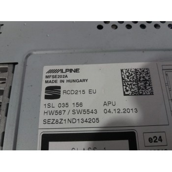 Recambio de sistema audio / radio cd para seat mii (kf1) 1.0 referencia OEM IAM 1SL035156  