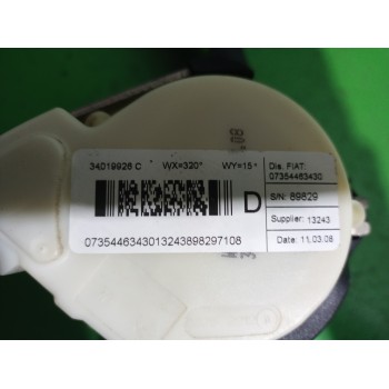 Recambio de cinturon seguridad trasero derecho para fiat bravo (198) 1.9 dynamic multijet referencia OEM IAM 34019926C  